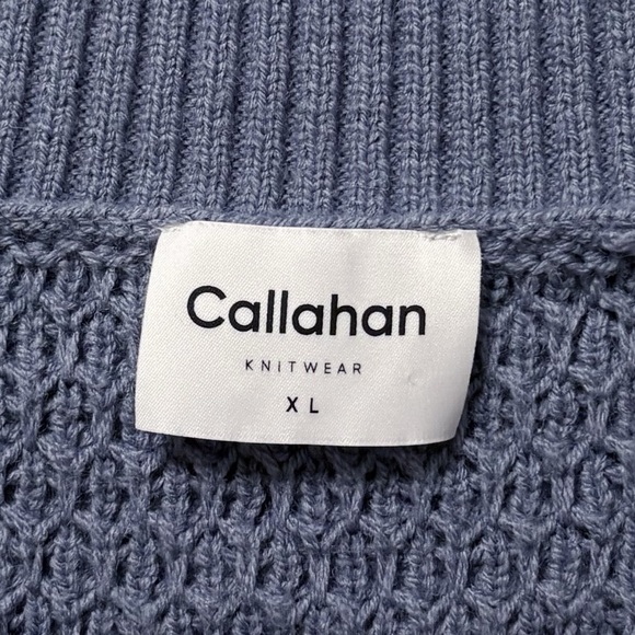 Anthropologie Callahan Eloise Knit Cropped Cardigan Sweater in Grey Blue - Picture 9 of 10